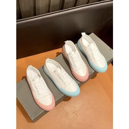 Fashion Flat-Bottomed Comfortable Casual Ladies Canvas Shoes Summer Simple Fashion College Style Lace-Up Shoes Large Size 35-40