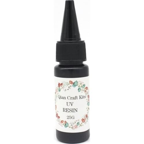 5 Bottles x25g Each UV Resin Hard Type Ultraviolet Curing Solar Cure Resin Sunlight Activated Kawaii Crafts Transparent Clear