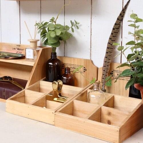 Japan Style Wooden Storage Box Office Desk Organizer Stationary/Cosmetics Holder Hand-Made Household Tabletop Storage Holder