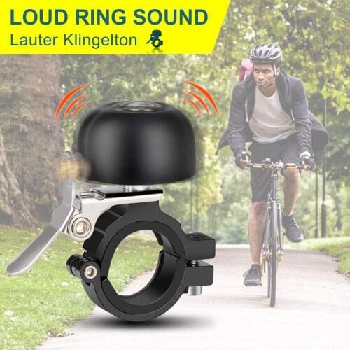 Bicycle Bell Clear Loud Sound MTB Road Bikes Folding Handlebar Copper Ring Horn Safety Warning Alarm Outdoor Bicycle Accessories