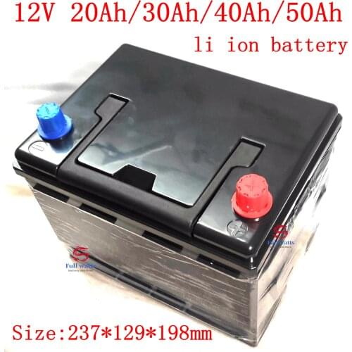 12V 50Ah waterproof 12v 20Ah lithium ion 12V 40Ah 12v 30Ah li ion battery for golf trolly cart inverter scooter + 5A charger