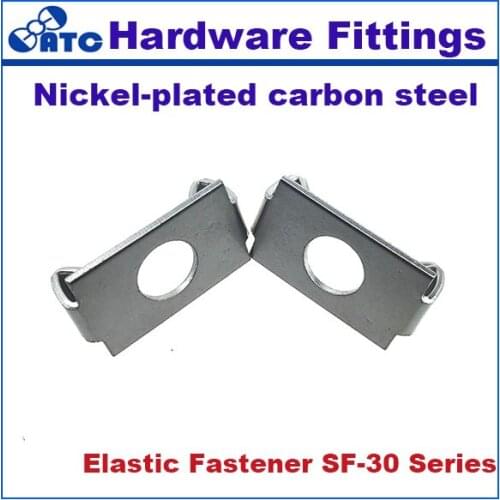 High quality standard 50pcs/lot Elastic fastener SF-30 series Nickel-plated carbon steel wholesale