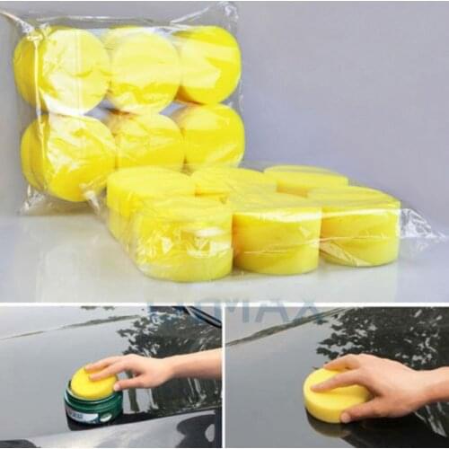 Youwinme 12pcs Auto Car Paint Care Sponge Waxing Round Foam Washing Cleaning Polishing Buffing Applicator Pad Polisher