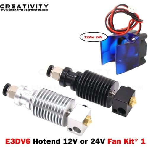 3D Printer Parts E3D V6 Hotend High temperature version J-head 0.4/1.75MM nozzle Remote extruder Accessories 12V 24V