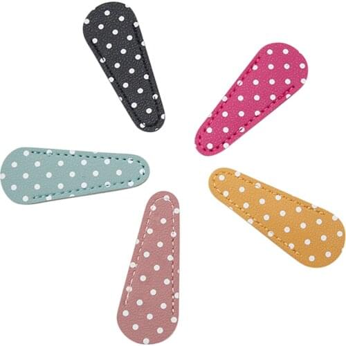 Scissors Protective Cases Scissors Protective Cover Embroidery Dots Leather Sewing DIY Scissors Sleeve Random Color