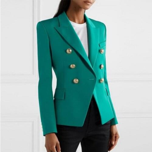 Pink Ginger Green Women Blazers 2020 Best Seller Double Breasted Blazer Office Womens Blazer Jacket Wholesale