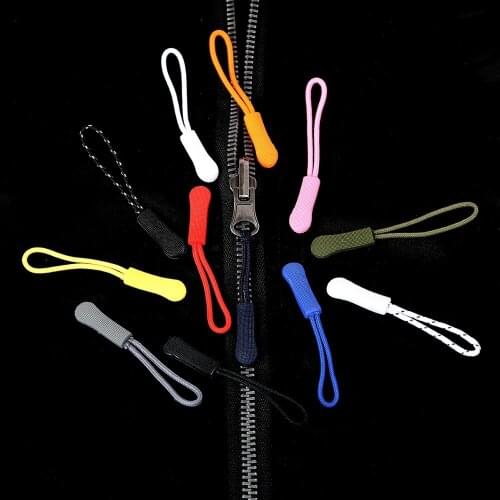 10/20pcs Zipper Pull Puller End Fit Rope Tag Replacement Clip Broken Buckle Fixer Zip Cord Tab Travel Bag Suitcase Tent Backpack