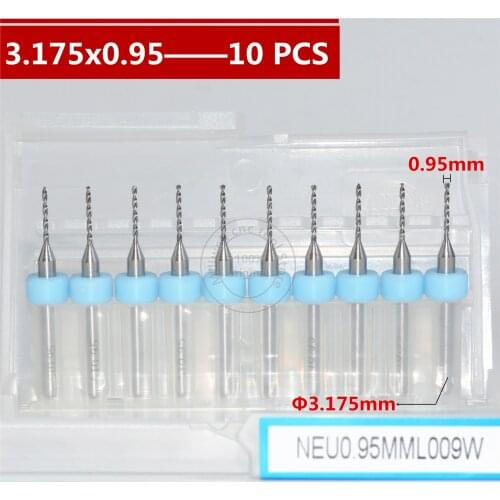 10PCS-3.175mm*0.95mm,CNC Computer machine tool,Print Circuit Board drill,woodworking router bit, Carbide Micro Drilling Bits