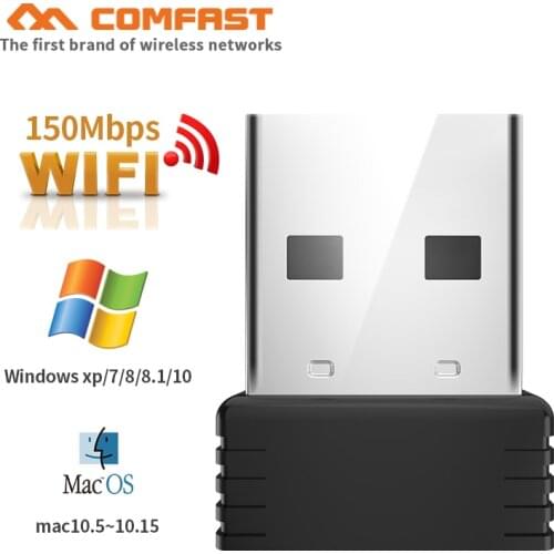 100pcs Mini USB Wifi Adapter 150Mbps USB Wireless Receiver 802.11b/g/n Antenna MT7601 Network Card Laptop TV BOX Wi-Fi Dongle