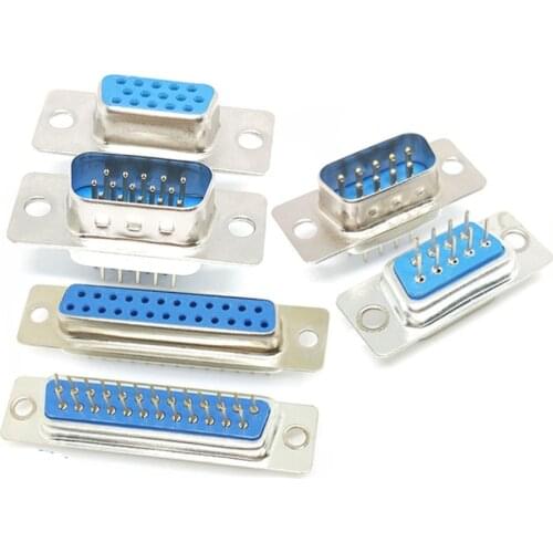 5PCS DP Connector Pin Plug-in board socket DP9 DP15 DP25 DP37 male and female RS232 serial Welded plate