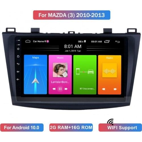 50% Hot Sales 2+16GB 9 Inch Car Radio Stereo GPS Navigation WiFi for Mazda 3 04-13 Android10.0