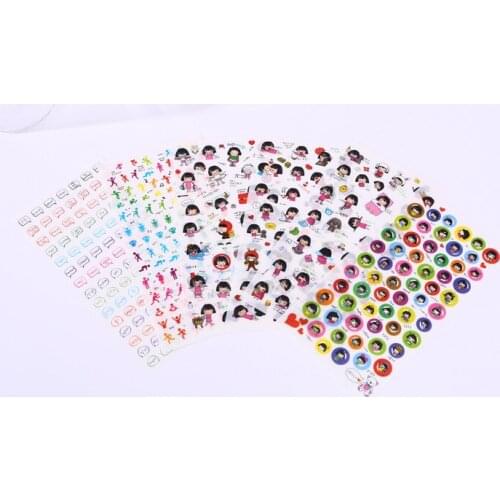 6pcs Cute effortful girl pvc diy decoration sticker for album scrapbooking stationery diary sticker gift for kids