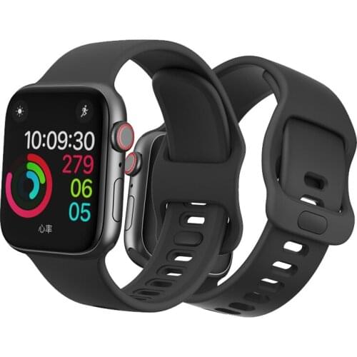 Watch accessories strap for Apple watch 5/4/3/2/1 iwatch bracelet apple watch band 44mm 42mm 40mm 38mm Liquid silicone watchband