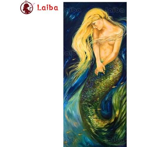 5d diy diamond painting Abstract art, sexy mermaid full square round diamond embroider for 2021 New arrivals gift