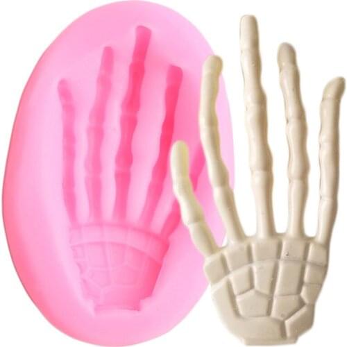 DIY Hand Bone Silicone Fondant Mould Cake Decorating Tools Cupcake Baking Molds Candy Polymer Clay Chocolate Gumpaste Moulds