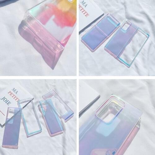 For Samsung Galaxy Z Fold 2 Fold2 5G Light Purple Silicone Back Case Galaxy Cover For Samsung Z Soft TPU Flip G7R8