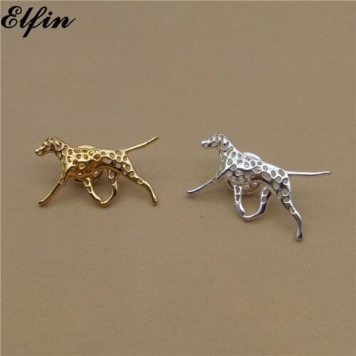 Elfin Wholesale Dalmatian Brooches Gold Color Silver Color Trendy Dalmatian Dog Brooches Jewellery Men