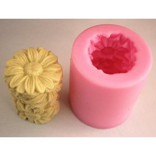 Daisy column soap mould cake molds soap chocolate mould for the kitchen bakingFM269