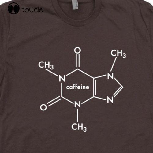 Tops Cool T Shirt Coffee Molecule Funny T SHIRT Caffeine Geek Nerd Science Chemistry Mens Womens O-Neck Tshirt Homme