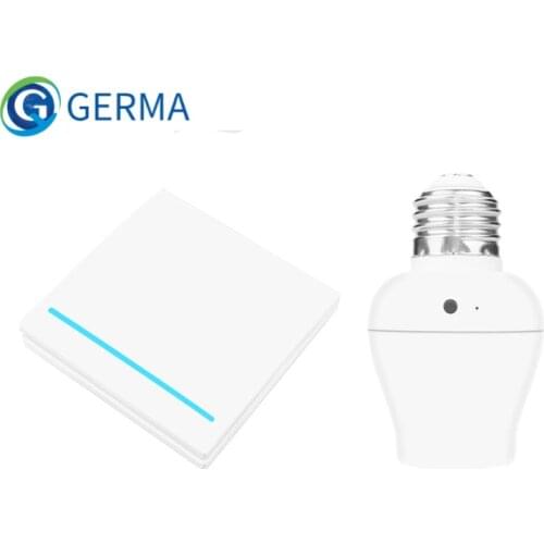 GERMA E26 E27 Lamp holder smart push Wireless Switch Light bulb 433Mhz RF Remote Control Wall Panel home 110V 220V 1/2/3 gang