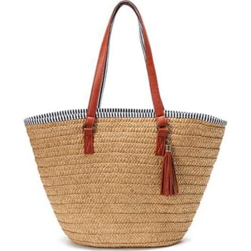 Summer Straw Bag for Women, Beach Straw Bag Purse Large Capacity Woven Tote Bags