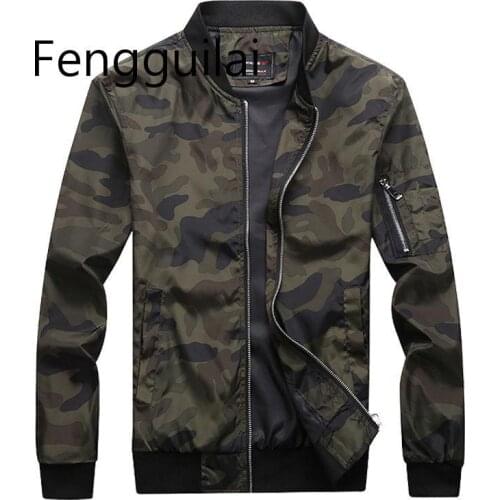 M-7XL 2020 New Autumn Mens Camouflage Jackets Male Coats Camo Bomber Jacket Mens Brand Clothing Outwear Plus Size M-7XL