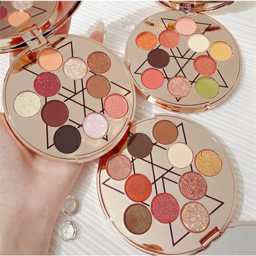 New Goddess Of Luck Ten Color Eyeshadow Palette Glitter Pearlescent Beginner Eyeshadow Palette Eyeshadow Beauty Makeup Palette