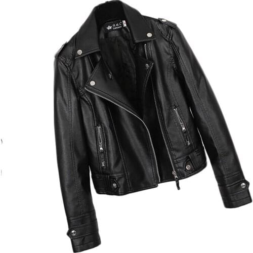 NEW Trending Products European Fashion Leather Jacket Women Short Coat Spring/Autumn PU Student Outerwear Factory Outlet 341