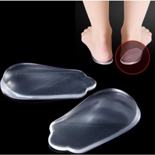2PCs/pair Silicone Gel Shoe Insert Orthopedic Orthotic Arch Support Insole Flatfoot Correction Shoe Accessories Heel Pad Cup