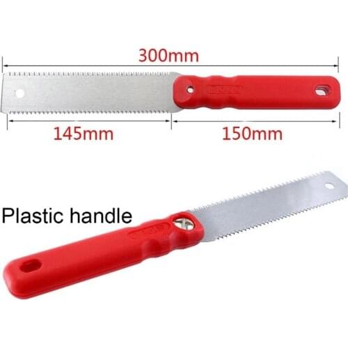 Portable Double Edged Pull Saw 65mm Flexible Blade Tenon 3-edge Tooth Hand Saw For Wood Plastic Cutting Woodworking Tool Hot