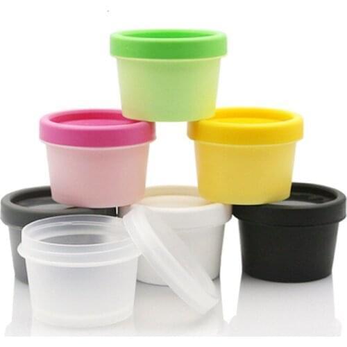 24pcs colorful 50ml 50g Empty Matte Surface Pot Shape PP Cosmetic Container for Plastic Hair Cream Jar