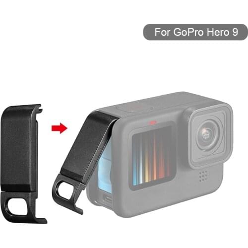 For GoPro 9 Battery Side Cover Lid Removable Easy Type-C Charging Cover Port for Go Pro Hero 9 Black Action Camera Accessories
