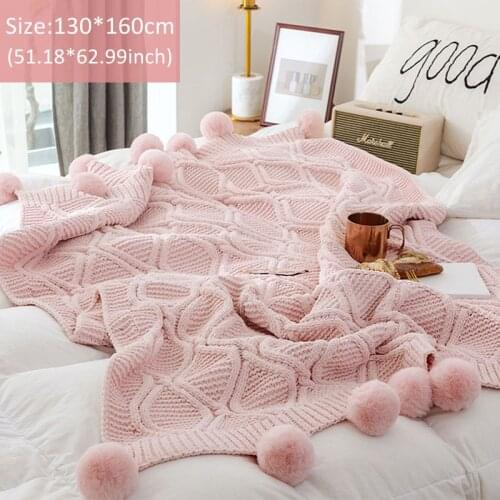 Chenille Throw Blankets Sofa Knitted Blanket Air Conditioner Solid Color Camping Picnic Mat Manta