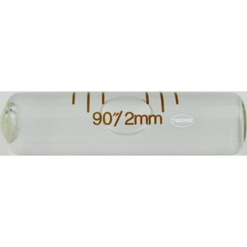 QASE 9*36mm 90"/2mm High Accuracy Glass Tube Bubble Cylinder glass vial Spirit level bubble Horizontal instrument