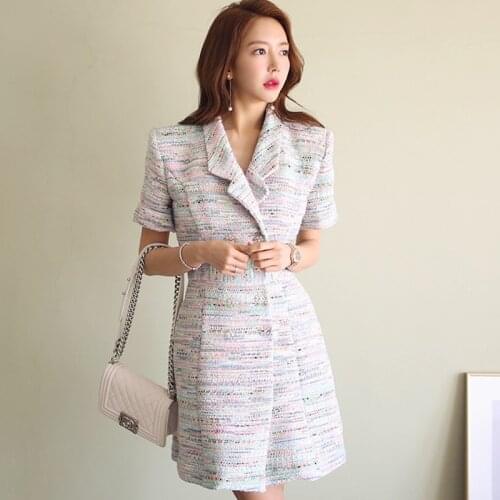 TEESMT Women's Tweed Blazers