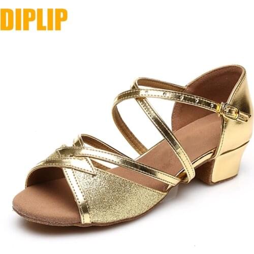 DIPLIP hot new girl Latin dance shoes salsa childrens national standard shoes childrens dance shoes girls shoes tango