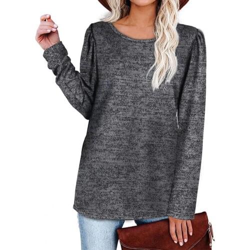 2021 Spring Autumn Casual Loose Tunic Tops Womens Clothing O Neck Long Sleeve Solid Color Sweatshirt Ladies Pullovers Hoodie