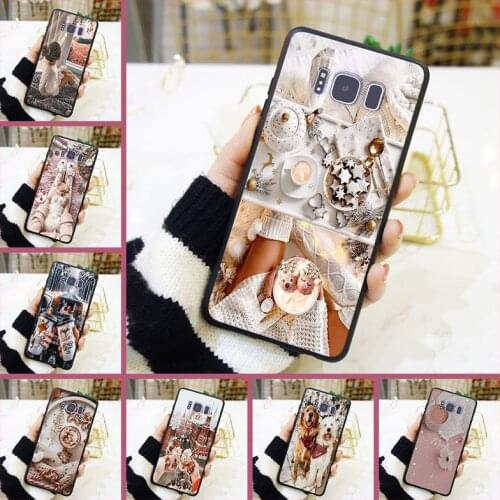 Back Cover For Samsung Galaxy S5 S6 S7 Edge S8 S9 Plus Silicone Girl Dog Fashion Phone Case For Samsung Galaxy Note 4 5 8 9