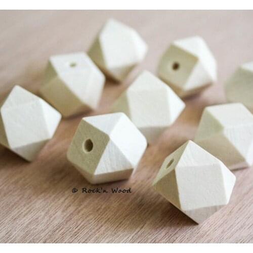 10mm 100pcs Natural Faceted Wooden unfinished geometric Spacer Beads For Jewelry making Handmake DIY Accessory MT0212/10