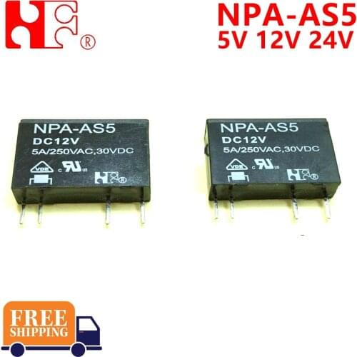 10PCS HF RELAY NPA-AS5 DC5V DC12V DC24V 5A Brand new and original relay