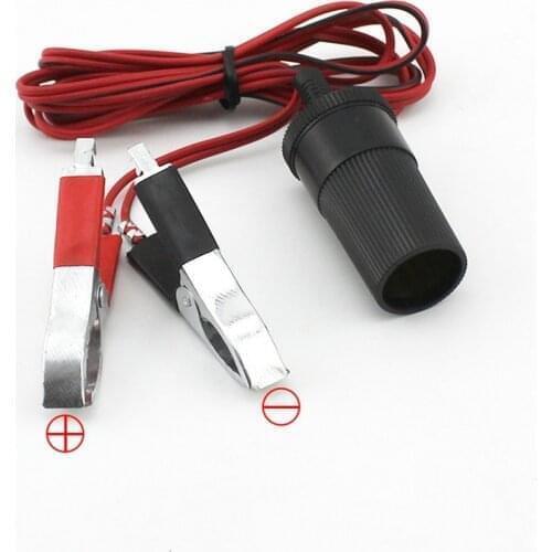 12V 15A Battery Socket Plug Car Battery Terminal Clamp Clip Cigarette Lighter Power Cable Socket Adaptor Auto Accessories