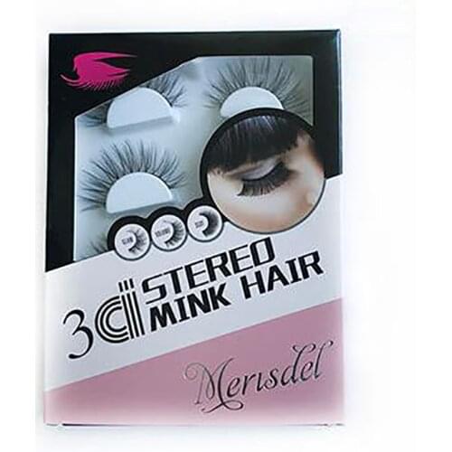 3D handmade eyelashes various styles of eye lashes mink full strip eyelash four pairs packaged fiber eyelashes beauty tool