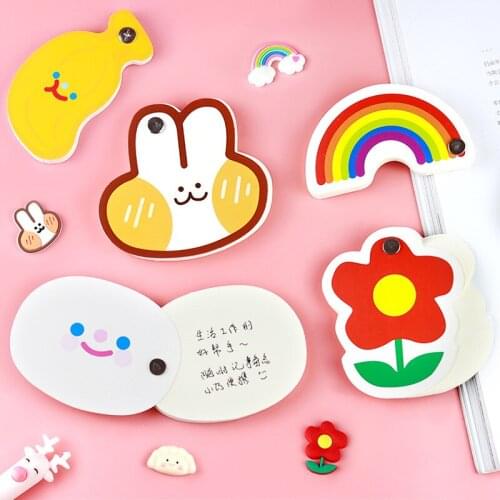 50 Sheets Cartoon Portable Word Memory Notebooks Student Pocket Notepad Shaped Small Memopad Lovely Stationery