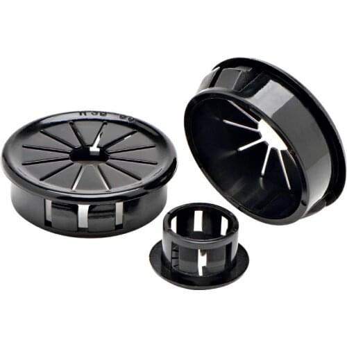 50PCS/lot Black 16mm 19mm 21mm 22mm 25mm 28mm Torx Snap in Locking Hole Tube Flush Type Panel Plugs Hole Plug