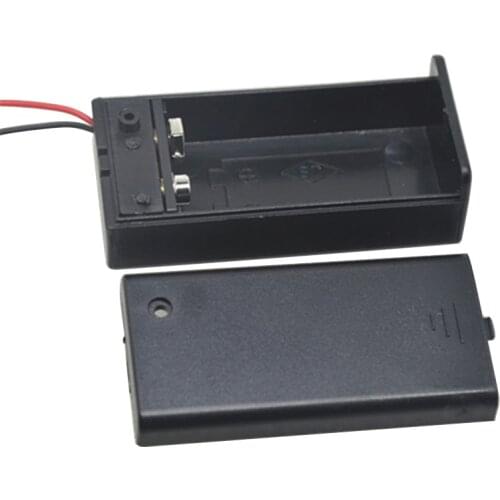 9V Battery Holder Box Case with Wire Lead ON/OFF Switch Cover Case
