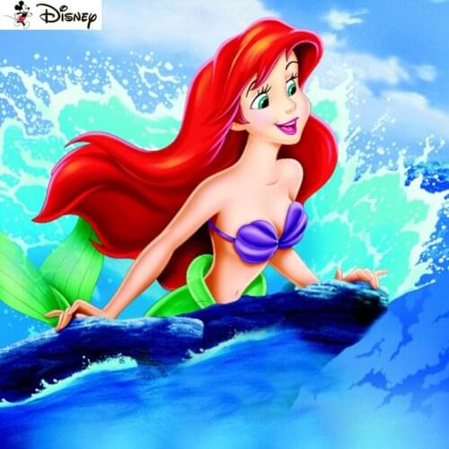 Disney Diamond Painting Cross Stitch Pattern 5D Diamond Embroidery "Cartoon mermaid" Home Decor DIY diamond Art A30868
