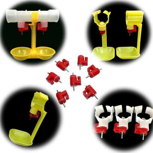 50 Pcs Chicken Quail Automatic Nipple Drinking Water Nipples Steel Ball Drinkers Use For Poultry Drinking Cups
