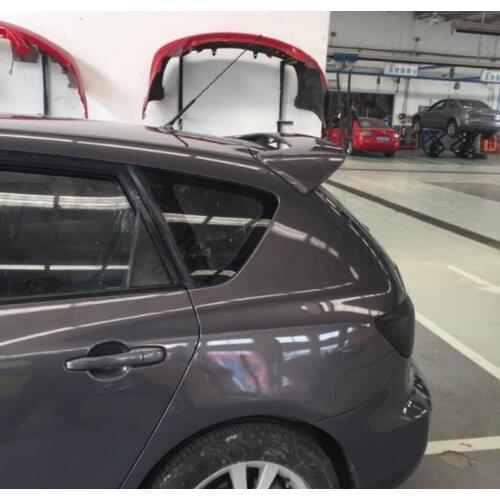 Car Styling ABS Plastic Unpainted Primer Rear Trunk Boot Wing Lip Spoiler Fit For Mazda 3 Mazda3 Hatchback 2006-2012