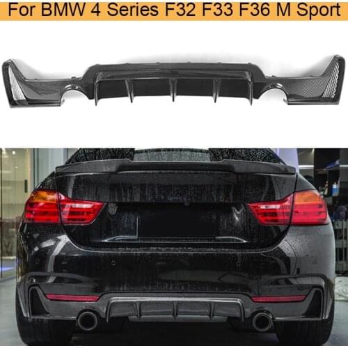 Car Rear Bumper Diffuser Lip Spoiler for BMW 4 Series F32 F33 F36 M Sport 2014 - 2019 Coupe Convertible Gran Coupe Diffuser FRP