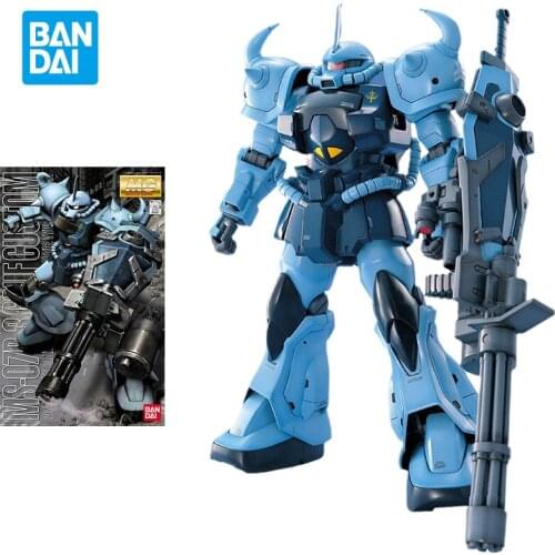 Bandai Gundam Model Kit Assemble Figure MG 1/100 B3 Tiger Modification Gouf Custom Action Dolls Collectibles Childrens Toys